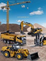 1/50 Scale Diecast Alloy Excavator Toy Car For Kids Boys Engineering Truck Toys Forklift Crane Dump Truck Children's Toys Gift - Image 4
