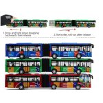 1/64 Diecast Alloy City Bus Pull Back Car Kids Toy Car Inertia Vehicle Model Toys Educational Toys for Children Gift Boys Toys - Image 2