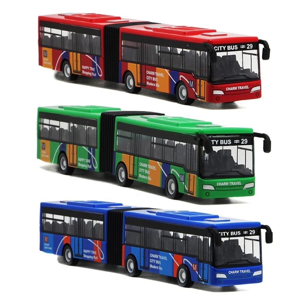 1-64-Diecast-Alloy-City-Bus-Pull-Back-Car-Kids-Toy-Car-Inertia-Vehicle-Model-Toys 1/64 Diecast Alloy City Bus Pull Back Car Kids Toy Car Inertia Vehicle Model Toys Educational Toys for Children Gift Boys Toys - Image 1