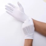 1pair Women White Formal Gloves Tactical Gloves Guard Santa Men Inspection Non-Slip Short Full Finger Driving Gloves - Image 2