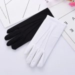 1pair Women White Formal Gloves Tactical Gloves Guard Santa Men Inspection Non-Slip Short Full Finger Driving Gloves - Image 3
