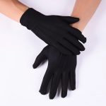 1pair Women White Formal Gloves Tactical Gloves Guard Santa Men Inspection Non-Slip Short Full Finger Driving Gloves - Image 4