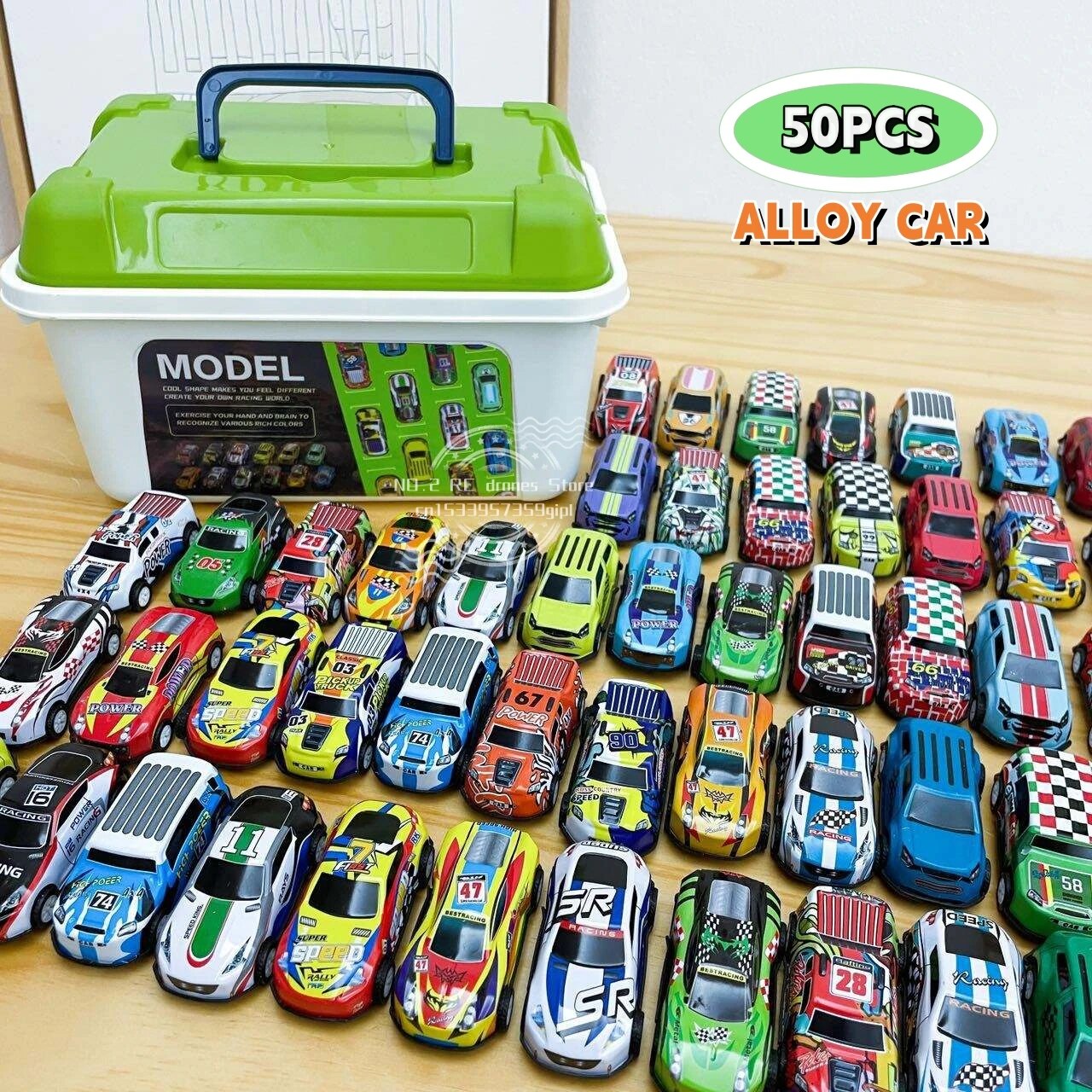 20-30-50-Pcs-Alloy-Baby-Car-with-Storage-Box-Set-Cool-Boy-Racing-Colorful-Rebound 20/30/50 Pcs Alloy Baby Car with Storage Box Set Cool Boy Racing Colorful Rebound Vehicle Model Kid Toy for Children's Gifts - Image 1