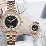 2023 Hot Selling Casual Simple Shining Calendar Dial Women's Quartz Steel Band Watch for Women's Holiday Gifts