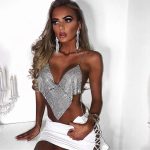 2023 New Fashion Nightclub Women's Explosive Sexy Halter Tank Top Female Masquerade Party Top Personality Metal Women's Tank Top - Image 3