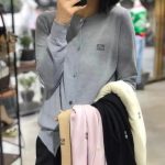 2023 Popular Women's Cashmere Fashion Korean Embroidery Letter O-Neck Cashmere Cardigan Women's Soft Autumn and Winter Casual Ca - Image 2