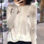 2023 Popular Women's Cashmere Fashion Korean Embroidery Letter O-Neck Cashmere Cardigan Women's Soft Autumn and Winter Casual Ca - Image 3