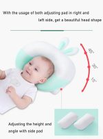 Adjustable Latex Baby Nursing Pillow Head Shaping Protector Head Protection Newborn Travel Sleeping Pillow For 0-12Month - Image 3