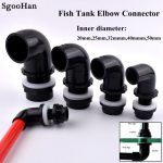 Black I.D 20~50mm PVC Pipe Straight Aquarium Fish Tank Joint Home DIY Water Supply Tube Drain Fittings Drainage Elbow Connectors - Image 5