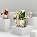 Creative Women's Advanced Personalized Diamond Set Snake Head Quartz Watch Stretchable Bracelet Luxury Gift for Women