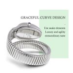 Creative Women's Advanced Personalized Diamond Set Snake Head Quartz Watch Stretchable Bracelet Luxury Gift for Women - Image 6