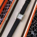 Fashion H21 size women's watch small relief epsom cowhide gold and silver plain pebbled strap Swiss quartz watch - Image 2