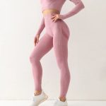 Fitness Women Sport Seamless Leggings High Waist Elastic Solid Yoga Leggings Gym Trainning Joggings Pants Female Workout Push Up - Image 2