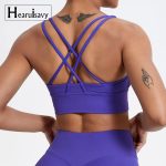 High Quality Sexy Sports Bra Shockproof Gym Top Women Yoga Clothes Cross Back Yoga Bra Women Fitness Crop Top Workout Brassiere