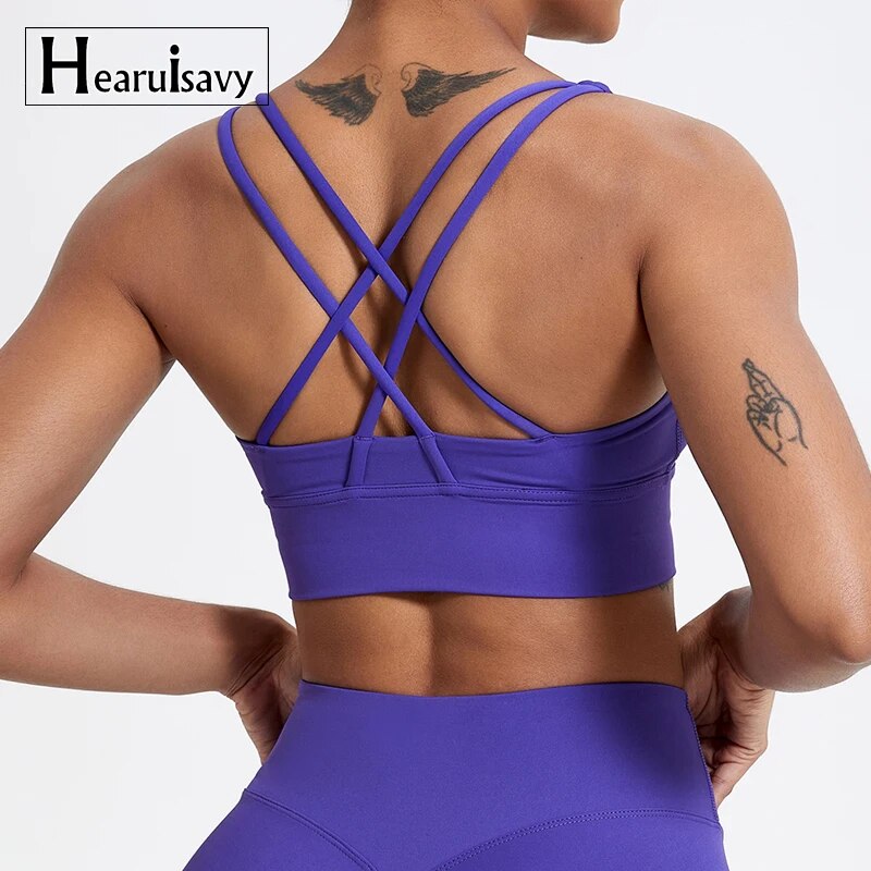High-Quality-Sexy-Sports-Bra-Shockproof-Gym-Top-Women-Yoga-Clothes-Cross-Back-Yoga-Bra-Women High Quality Sexy Sports Bra Shockproof Gym Top Women Yoga Clothes Cross Back Yoga Bra Women Fitness Crop Top Workout Brassiere - Image 1
