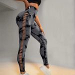 Hollow Tie Dyed Leggings High Waist Hip Lifting Yoga Pants Exercise Fitness Slim femme Fitting Leggings Pants Yoga Pants Women - Image 6