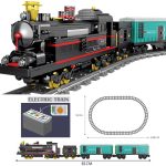 KAZI HIGH-TECH Battery Powered Electric Classic Train City Rail motor Building Blocks Bricks Boys Toys For kids - Image 3