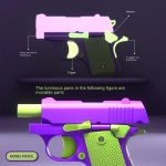 Mini 1911 Children'S Toy Gun 3D Model Gun Kid'S Toy Gun Non-Firing Bullets Toy Gun Rubber Band Launcher Collection Gift - Image 3