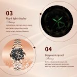 OLEVS 5189 Luxury Quartz Watch For Women Waterproof Luminous Stainless Steel Women's Watches Heart Shape Simple Dial Hand Clock - Image 6