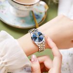 OLEVS Luxury Watch for Women Elegant Rhombus Mirror Original Quartz Lady Wristwatch Stainless Steel Waterproof Relogios Feminino - Image 4
