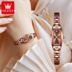 OLEVS Luxury Women's Quartz Watch Top Fashion Tungsten Steel Diamond Elegant Women's Watch Small and Exquisite Women's Watch - Image 2