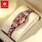 OLEVS Luxury Women's Quartz Watch Top Fashion Tungsten Steel Diamond Elegant Women's Watch Small and Exquisite Women's Watch