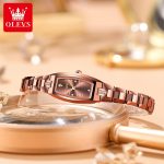OLEVS Luxury Women's Quartz Watch Top Fashion Tungsten Steel Diamond Elegant Women's Watch Small and Exquisite Women's Watch - Image 4