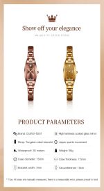 OLEVS Luxury Women's Quartz Watch Top Fashion Tungsten Steel Diamond Elegant Women's Watch Small and Exquisite Women's Watch - Image 6
