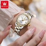 OLEVS Original New Automatic Mechanical Watch for Women Luxury Diamond Dial Fashion Elegant Ladies Dress Bracelet Wristwatches - Image 3