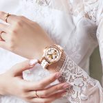 OLEVS Original Watch for Women Automatic Luxury Mechanical Waterproof Diamond Skeleton Rose Gold Ceramic Watches Ladies Gift Set - Image 5