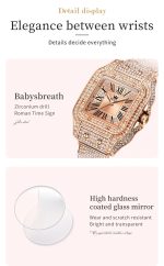 OLEVS Quartz Watch for Women All Diamond Luxury Waterproof Stainless steel Rose Gold Elegant Original Women's Quartz Watch - Image 5