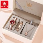 OLEVS Watch for Women Automatic Mechanical Stainless Steel Ceramic Watchband Ladies Wrist Watch Diamond Skeleton Dress Watch - Image 2