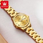 OLEVS Women Wrist Watch Original Watches for Ladies Waterproof Stainless Steel Luxury Quartz Woman Wristwatch Gold Reloj Hombre - Image 3