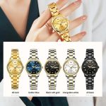 OLEVS Women Wrist Watch Original Watches for Ladies Waterproof Stainless Steel Luxury Quartz Woman Wristwatch Gold Reloj Hombre - Image 4