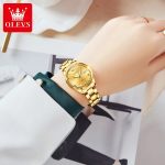 OLEVS Women Wrist Watch Original Watches for Ladies Waterproof Stainless Steel Luxury Quartz Woman Wristwatch Gold Reloj Hombre - Image 6