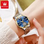 OLEVS Women's Watches Waterproof Luminous Skeleton Original Automatic Mechanical Watch for Woman Elegant Ladies Watch Set 6608 - Image 2