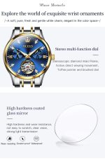 OLEVS Women's Watches Waterproof Luminous Skeleton Original Automatic Mechanical Watch for Woman Elegant Ladies Watch Set 6608 - Image 5