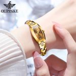 OUPINKE Swiss Movement Automatic Ladies' Watch Tungsten Steel strap Diamond Sapphire Crystal Luxury Waterproof Women's Watch NEW - Image 3