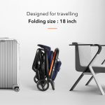 QTUS 6.9kg Lightweight Compact Travel Baby Stroller, One-click Folding, Sun Protection, Shock Absorption Detachable Wheels, Lark - Image 3