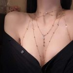 Shiny Rhinestones Tassel Sexy Chest Chain for Women Girls Fashion Metal Bra Cross Bikini Within Hollow Body Chain Jewelry - Image 3