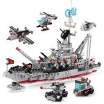 ToylinX 554PCS Army Ocean Cruiser Warship Building Blocks Aircraft Weapon Ship Bricks City Toys for Children Boy and Girl - Image 2