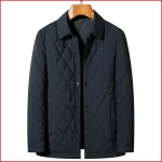 2023 Coat Men Winter Jackets Men's Clothing Business Diamond Plaid Cotton Jacket Men's Padded Jackets Thick Casacas Para Hombre - Image 3