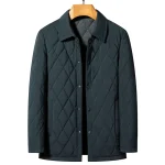 2023 Coat Men Winter Jackets Men's Clothing Business Diamond Plaid Cotton Jacket Men's Padded Jackets Thick Casacas Para Hombre - Image 4