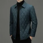 2023 Coat Men Winter Jackets Men's Clothing Business Diamond Plaid Cotton Jacket Men's Padded Jackets Thick Casacas Para Hombre - Image 5
