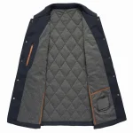 2023 Coat Men Winter Jackets Men's Clothing Business Diamond Plaid Cotton Jacket Men's Padded Jackets Thick Casacas Para Hombre - Image 6