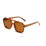 2023 Double bridge square Women Sunglasses Vintage Brand Designer Men Sun Glasses Shades Female Exaggerated oversize sunglasses - Image 6