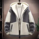 Autumn Winter Men's Jackets Korean Fashion Streetwear Harajuku Winter Hooded Jackets Casual Men Clothing Wool Jacket Warm Jacket - Image 3
