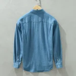 Autumn Winter New Fresh Long Sleeve Denim Shirt Trendy Men's Casual Art Versatile Loose Pure Cotton Comfortable Top C2137 - Image 2
