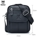 BULLCAPTAIN 2023 New Men's Genuine Leather Messenger Shoulder Bag Cowhide Male Small Casual Crossbody Bag Fashion handbags - Image 2
