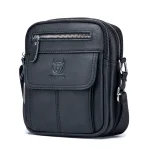 BULLCAPTAIN 2023 New Men's Genuine Leather Messenger Shoulder Bag Cowhide Male Small Casual Crossbody Bag Fashion handbags